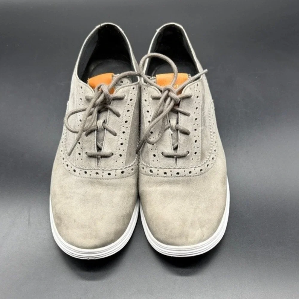 Cole Haan Zerogrand Wingtip Oxford Grey Suede Sneakers W06113 Womens‎ 8.5 B